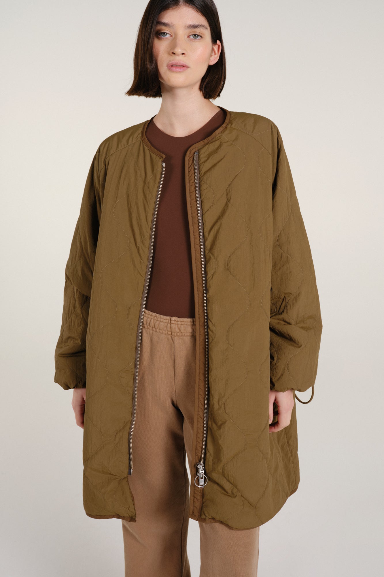 Embassy of Bricks and Logs-Archive-Sale-Outlet-SIENA QUILTED COAT-Jacken & Mäntel-XL-MUD-by-ARCHIVIST