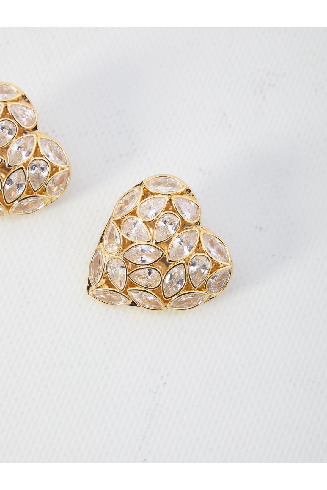 Self Portrait-OUTLET-SALE-Embellished Heart earrings-ARCHIVIST