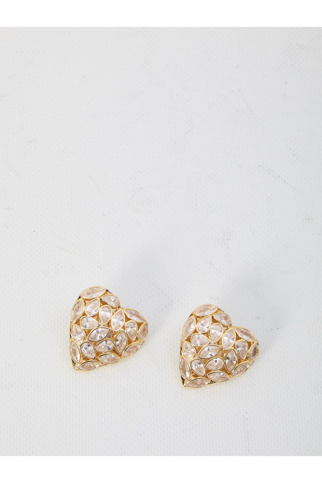 Self Portrait-OUTLET-SALE-Embellished Heart earrings-ARCHIVIST