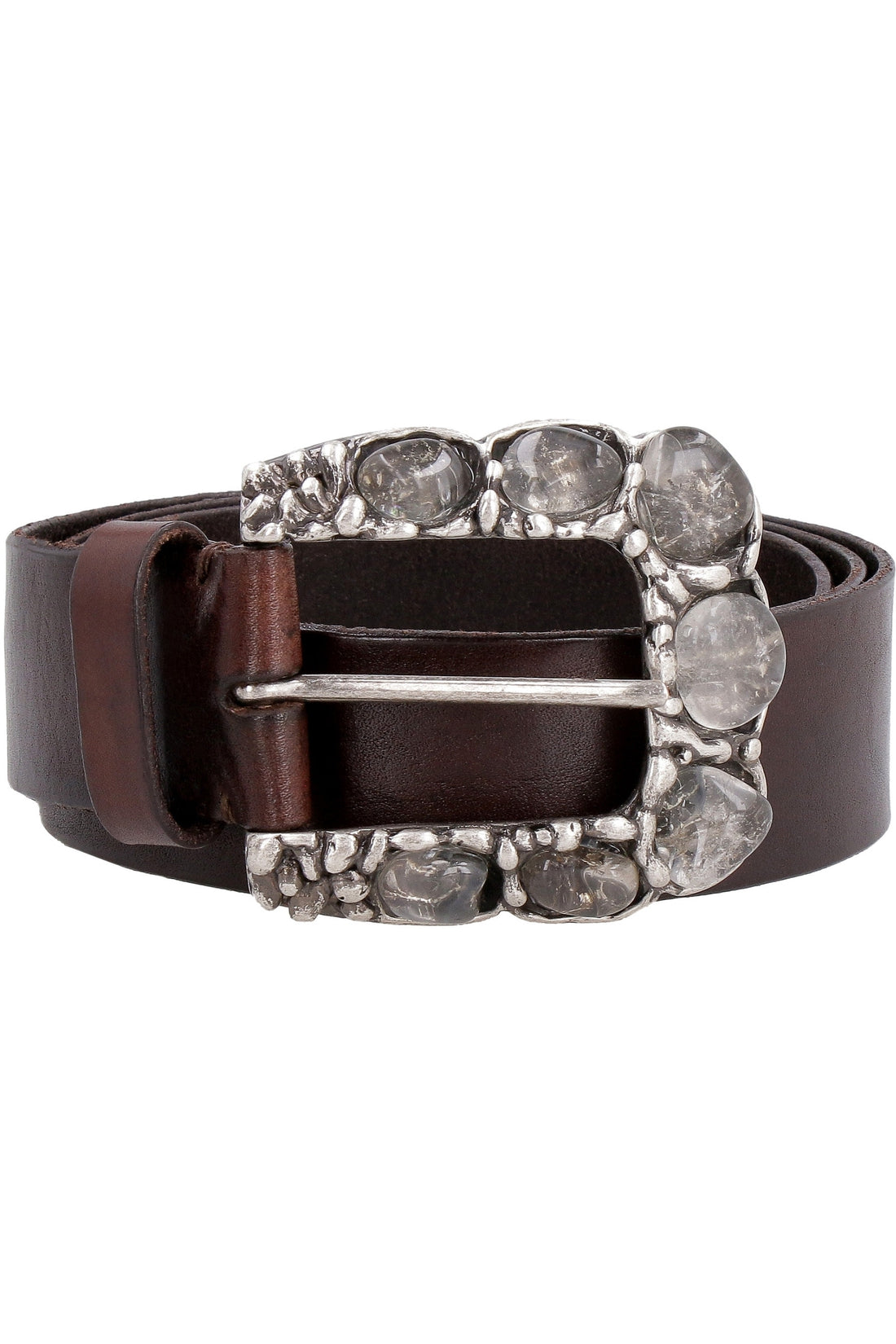 Parosh-OUTLET-SALE-Embellished buckle leather belt-ARCHIVIST
