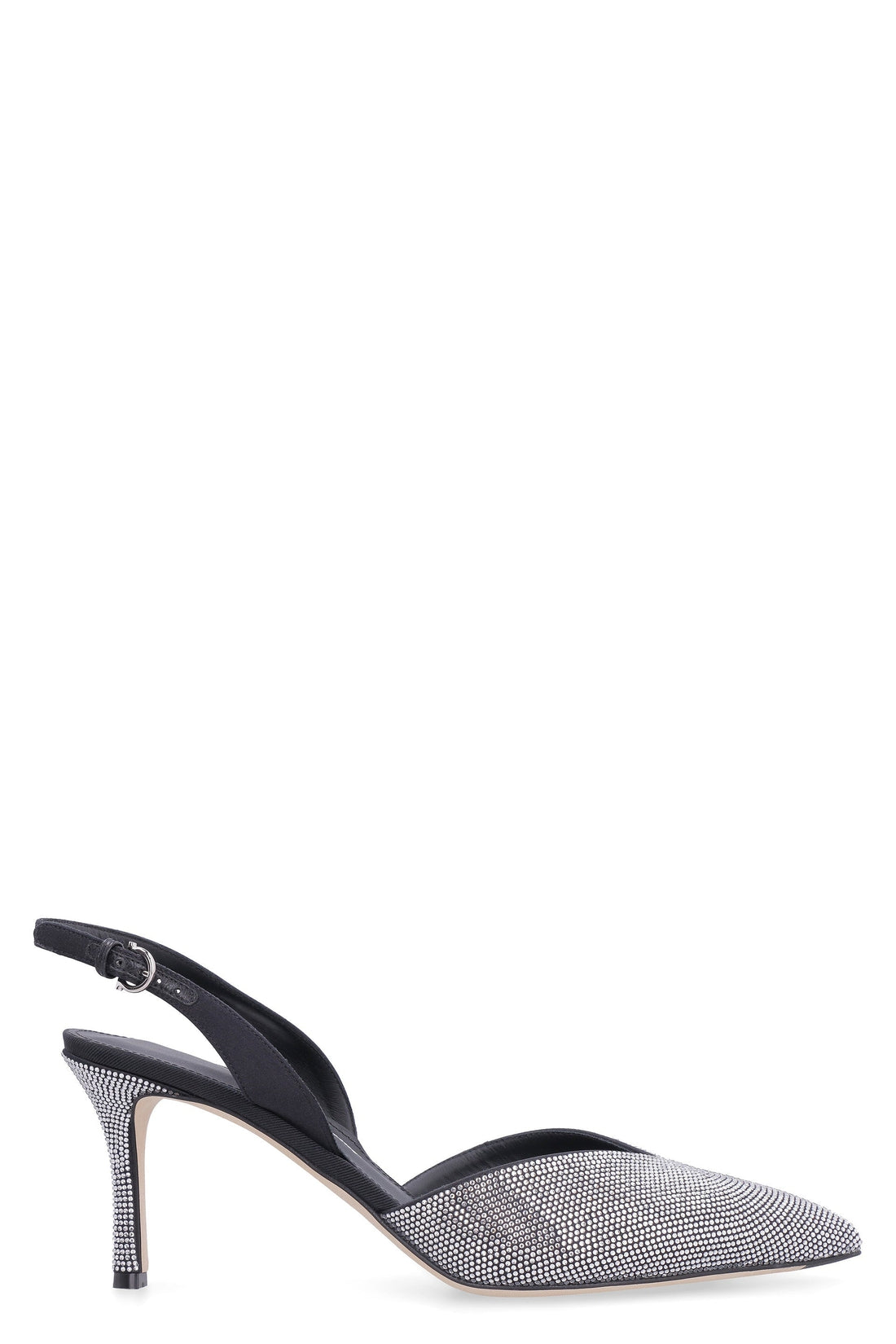 Salvatore Ferragamo-OUTLET-SALE-Embellished pointy-toe slingback pumps-ARCHIVIST