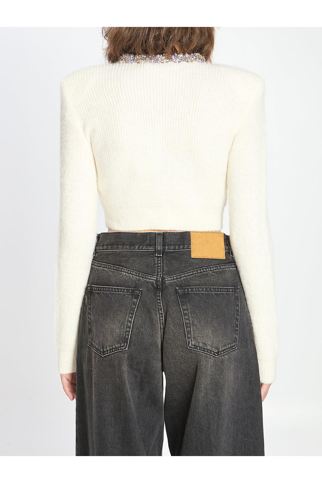 Self Portrait-OUTLET-SALE-Embellished trim cardigan-ARCHIVIST