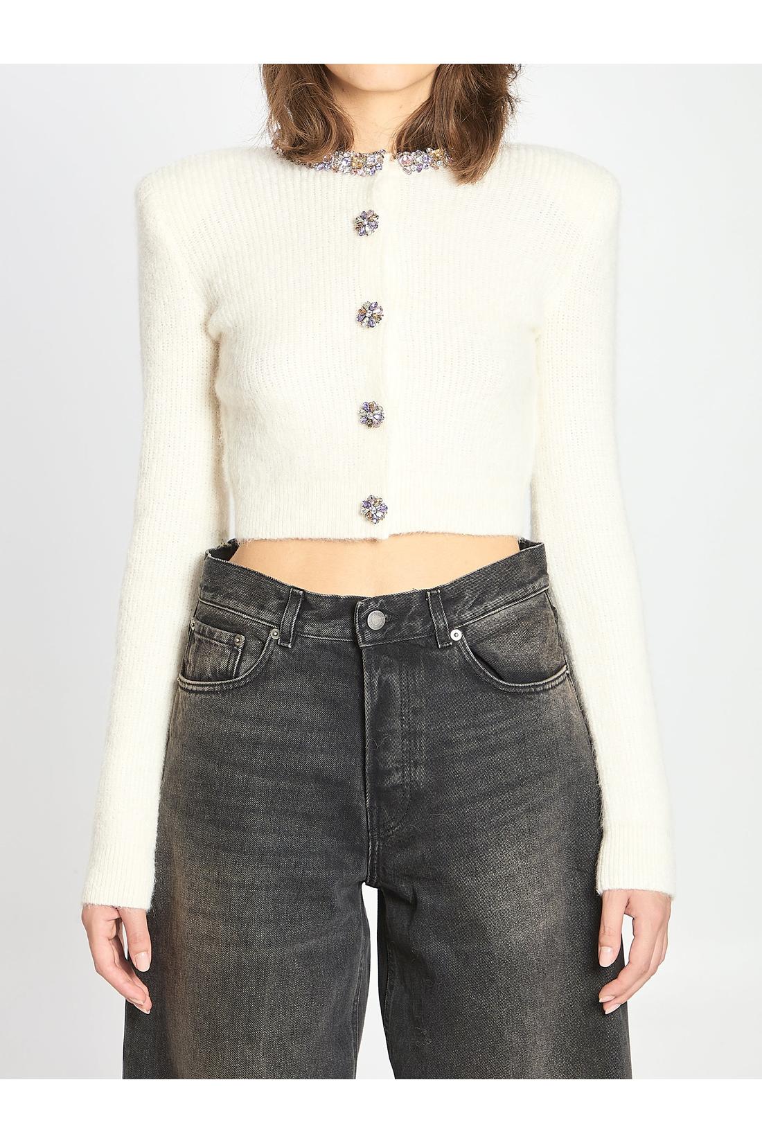 Self Portrait-OUTLET-SALE-Embellished trim cardigan-ARCHIVIST