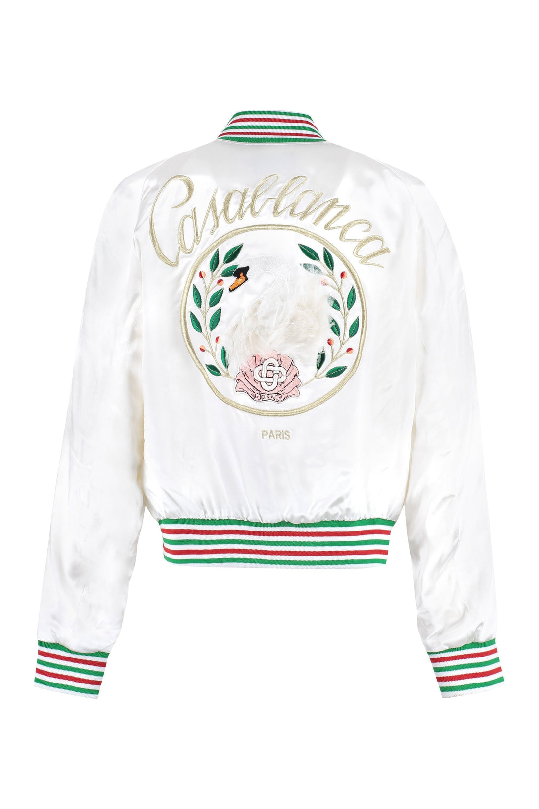 Casablanca-OUTLET-SALE-Embleme De Cygne techno satin jacket-ARCHIVIST