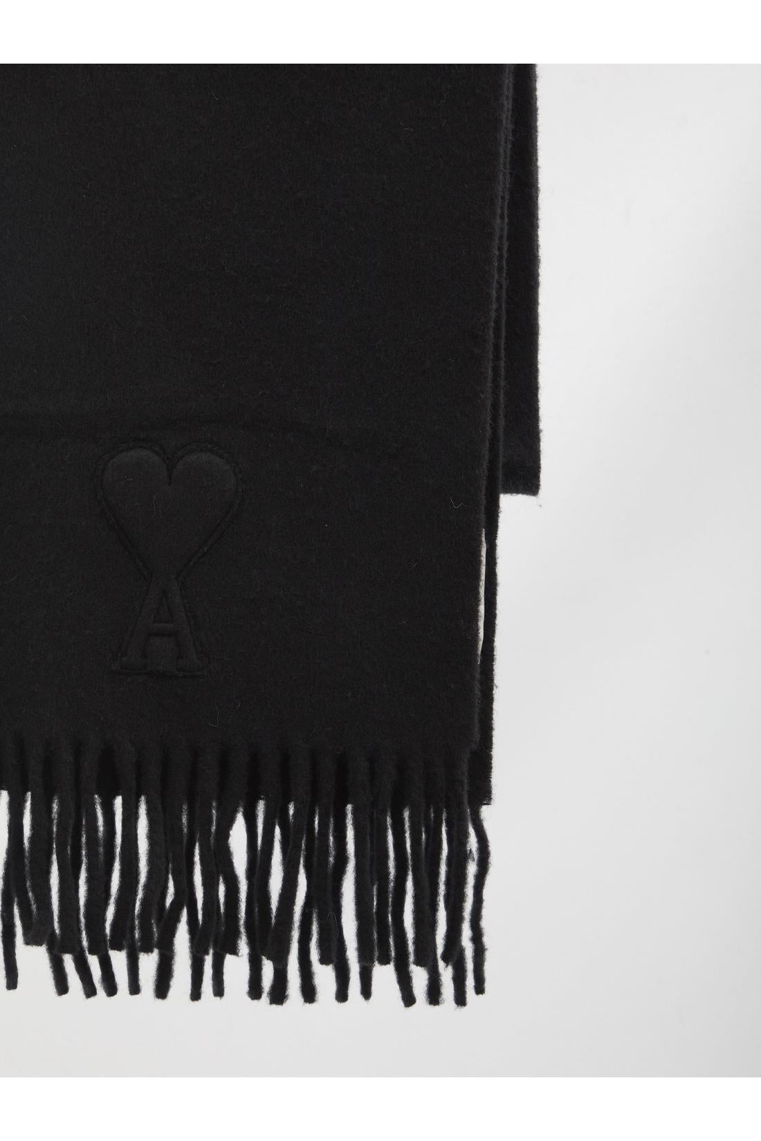 Ami Paris-OUTLET-SALE-Embossed Ami de Coeur scarf-ARCHIVIST
