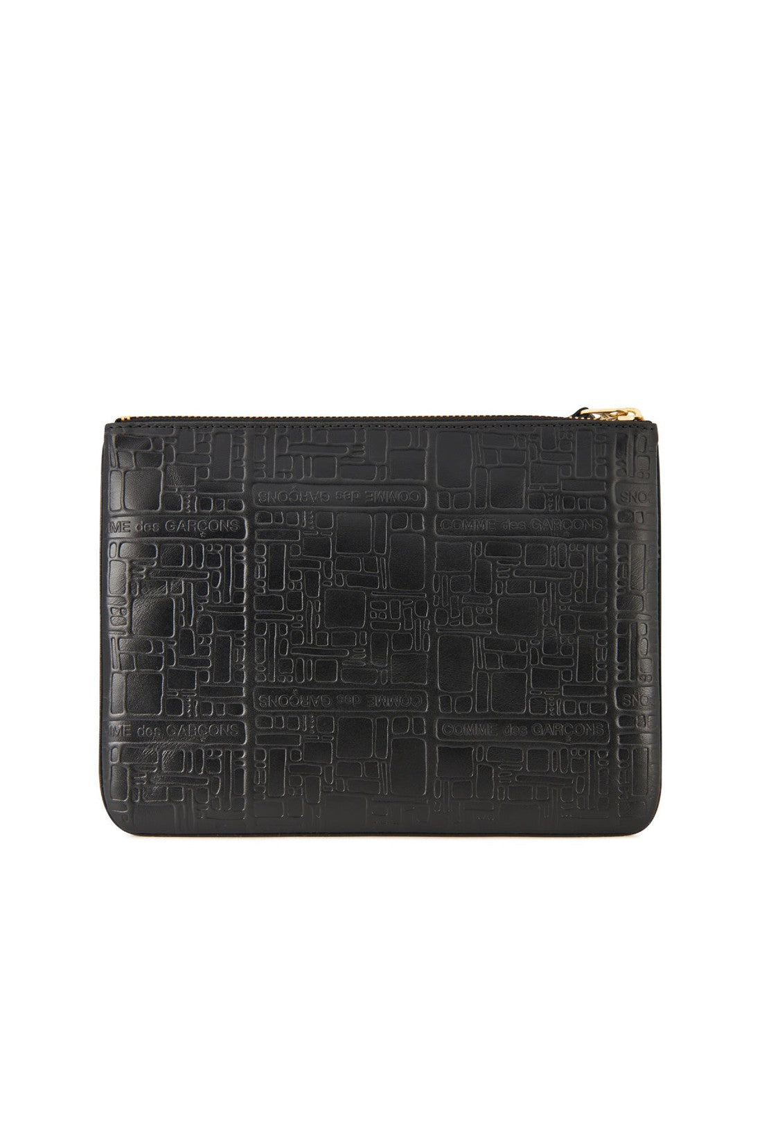 Comme des Garcons-OUTLET-SALE-Embossed Logo Zip Pouch Wallet-ARCHIVIST