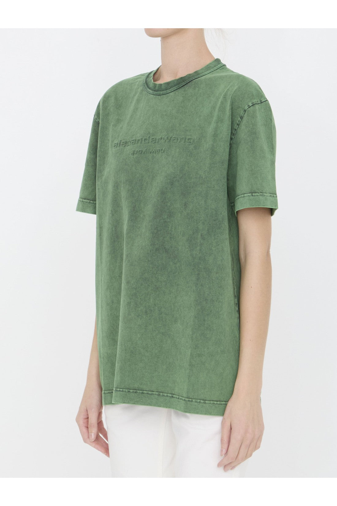 ALEXANDER WANG-OUTLET-SALE-Embossed logo t-shirt-ARCHIVIST