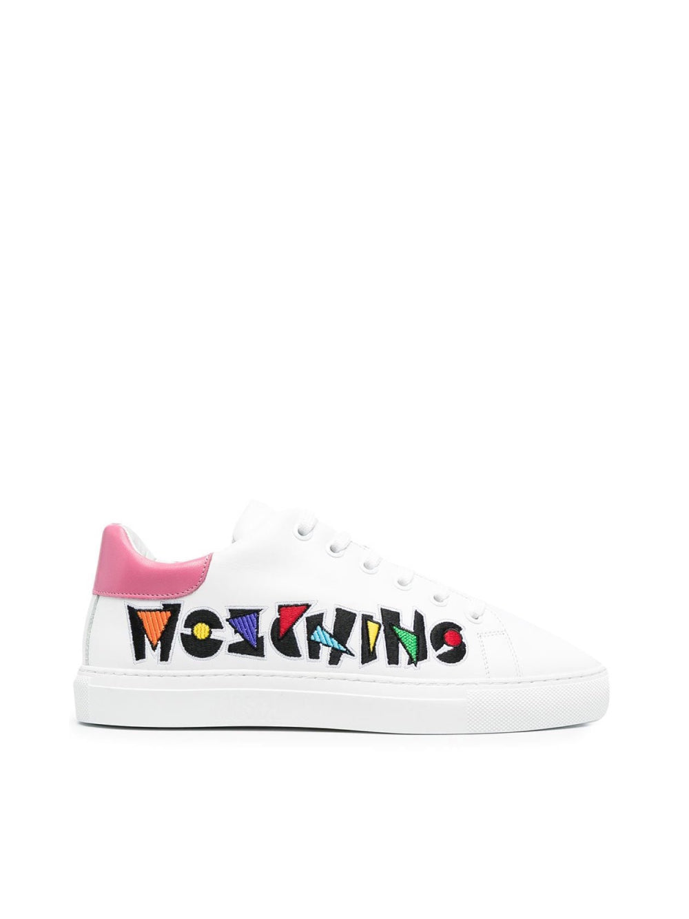 Moschino-OUTLET-SALE-Embroidered Logo Sneakers-ARCHIVIST