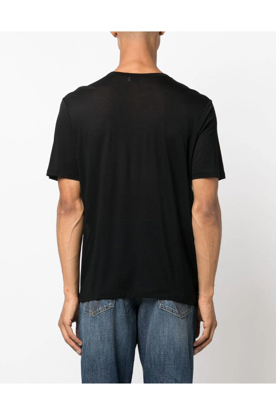 Saint Laurent-OUTLET-SALE-Embroidered Logo T-Shirt-ARCHIVIST