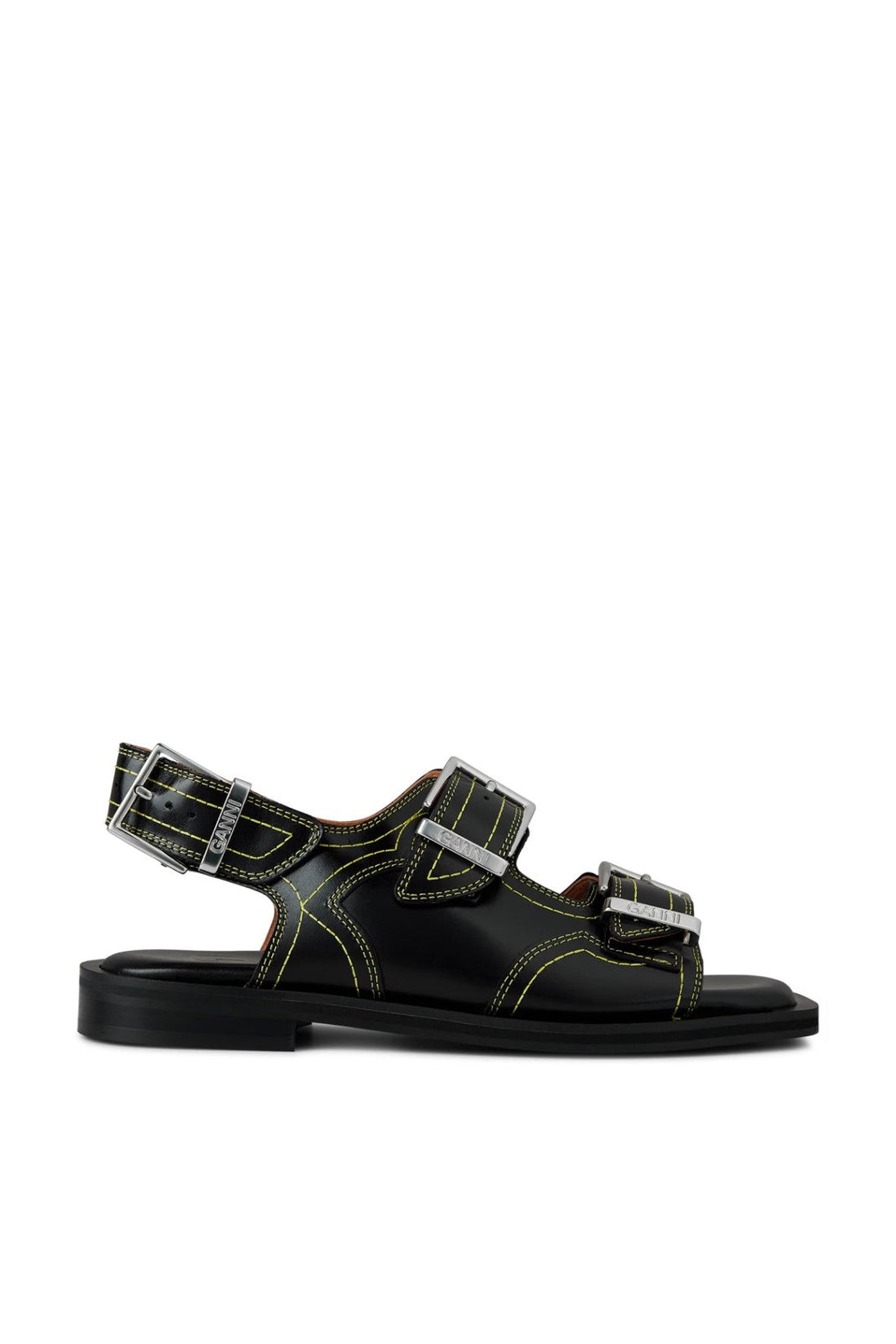 Ganni-OUTLET-SALE-Embroidered Western Sandals-ARCHIVIST