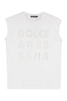 Dolce & Gabbana-OUTLET-SALE-Embroidered cotton top-ARCHIVIST