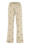 Palm Angels-OUTLET-SALE-Embroidered cotton trousers-ARCHIVIST
