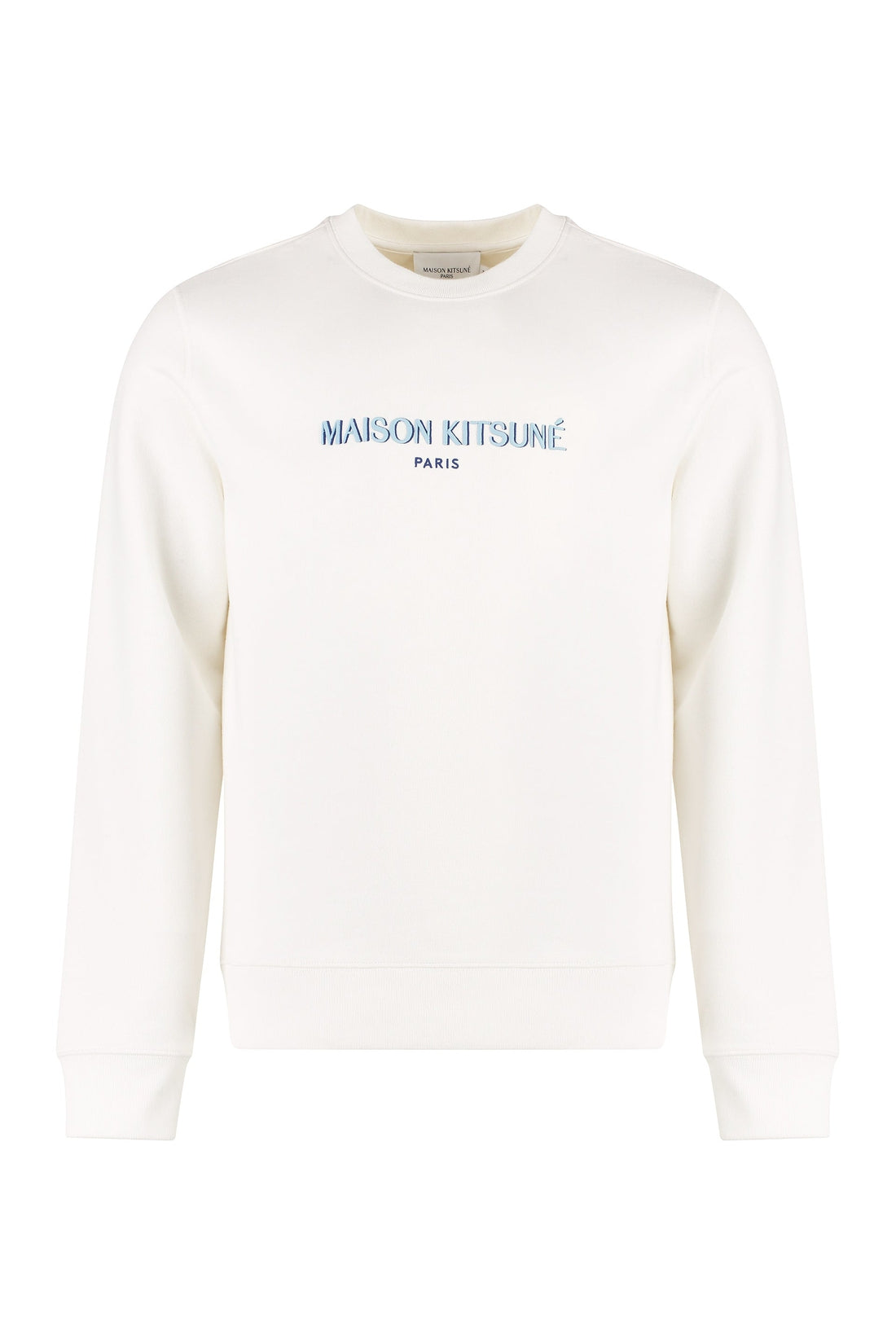 Maison Kitsuné-OUTLET-SALE-Embroidered logo crew-neck sweatshirt-ARCHIVIST