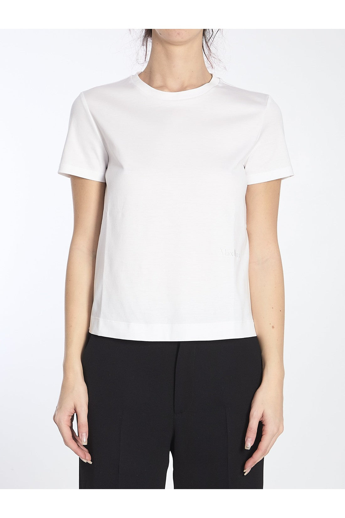 Max Mara-OUTLET-SALE-Embroidered logo t-shirt-ARCHIVIST