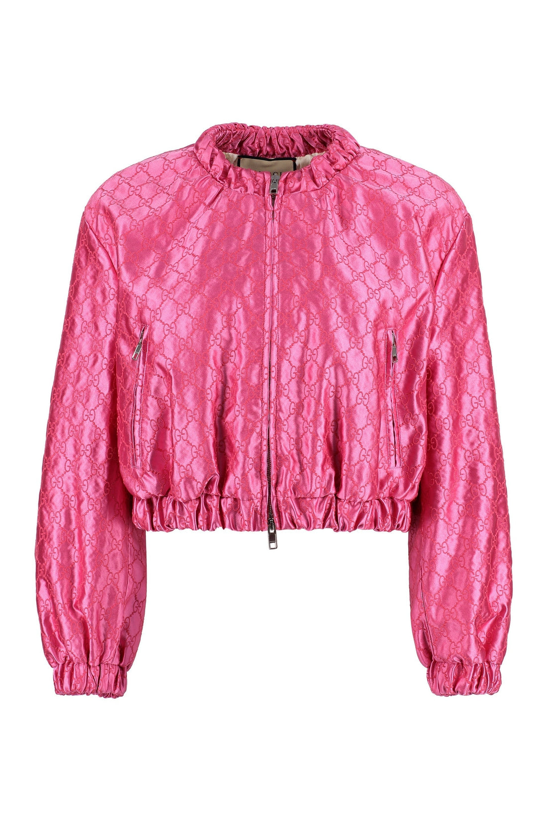 Gucci-OUTLET-SALE-Embroidered silk bomber jacket-ARCHIVIST