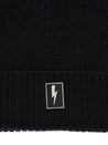 Neil Barrett-OUTLET-SALE-Enamel Badge Bolt Logo Beanie-ARCHIVIST