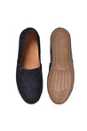 Espadrilles in blue woven suede