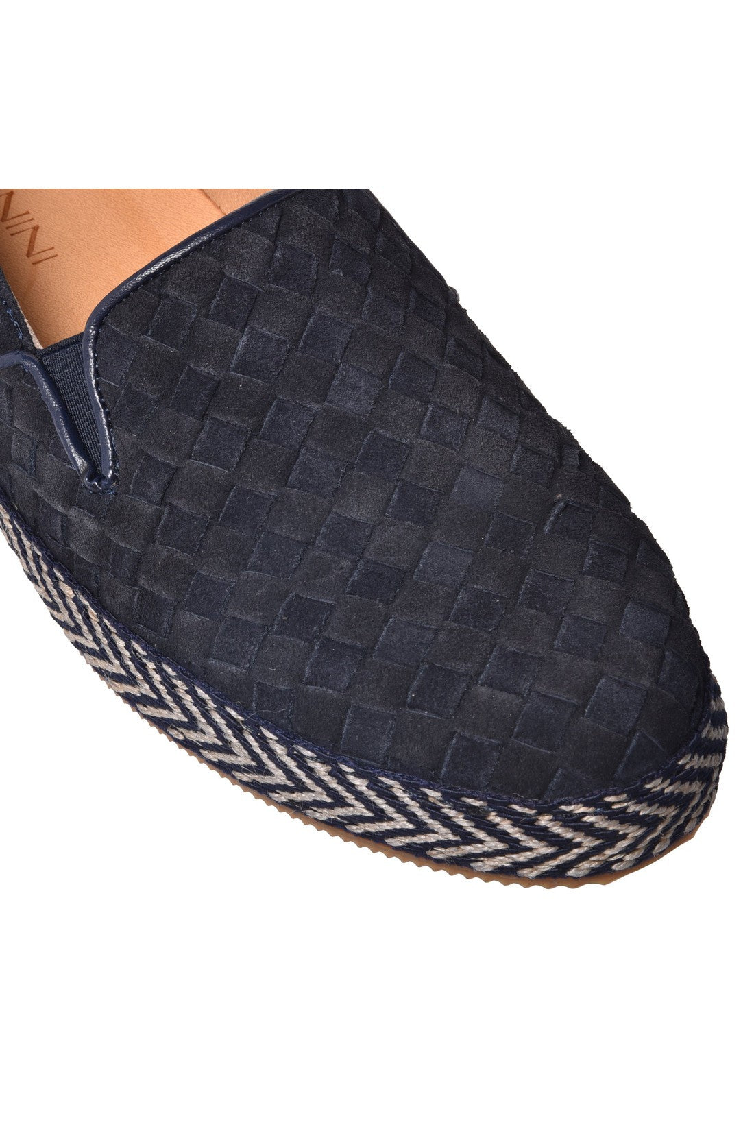 Espadrilles in blue woven suede