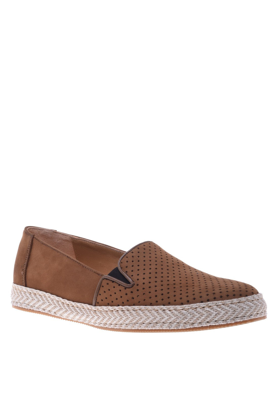 Espadrilles in brown perforated suede