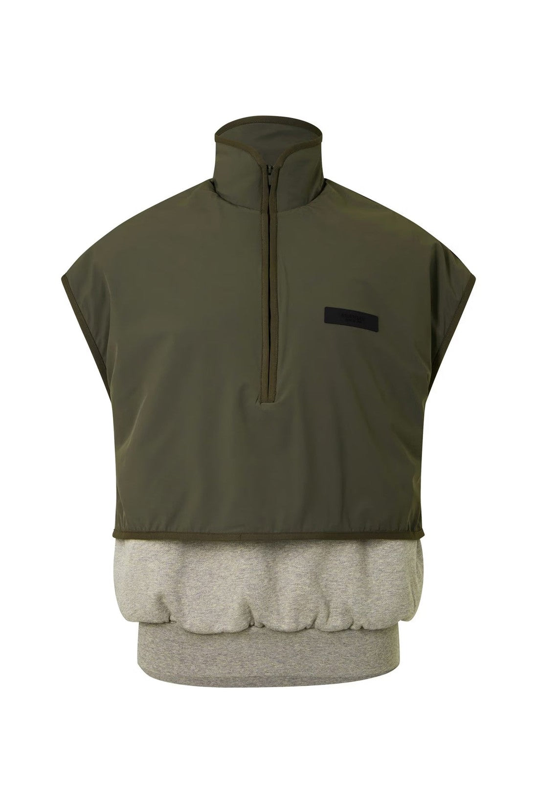 Fear Of God-OUTLET-SALE-Essentials Nylon Fleece Mockneck Vest-ARCHIVIST