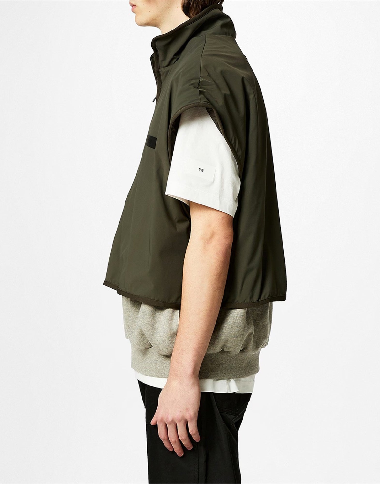 Fear Of God-OUTLET-SALE-Essentials Nylon Fleece Mockneck Vest-ARCHIVIST