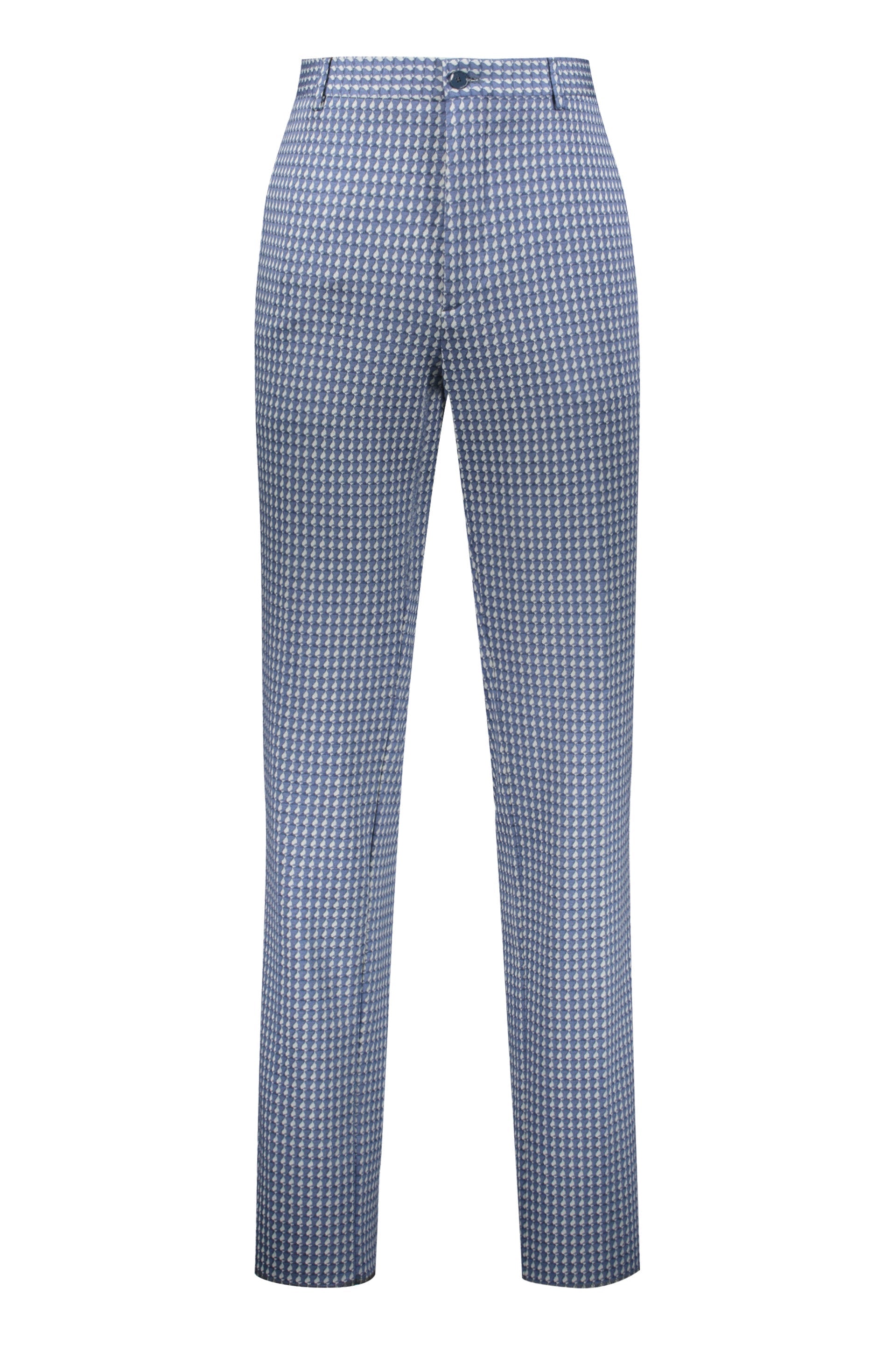 Jacquard motif trousers