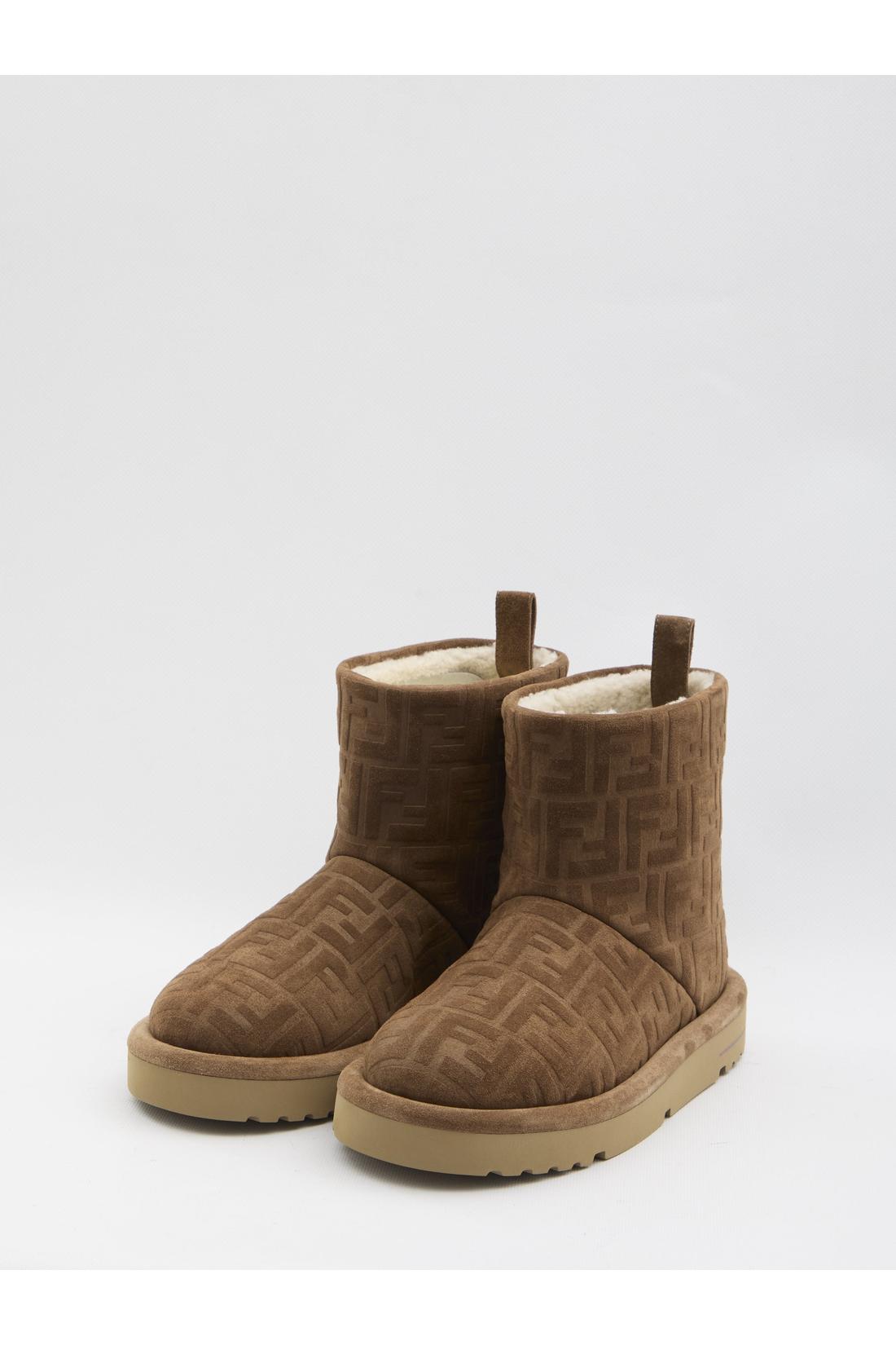 Fendi-OUTLET-SALE-FF boots in suede-ARCHIVIST