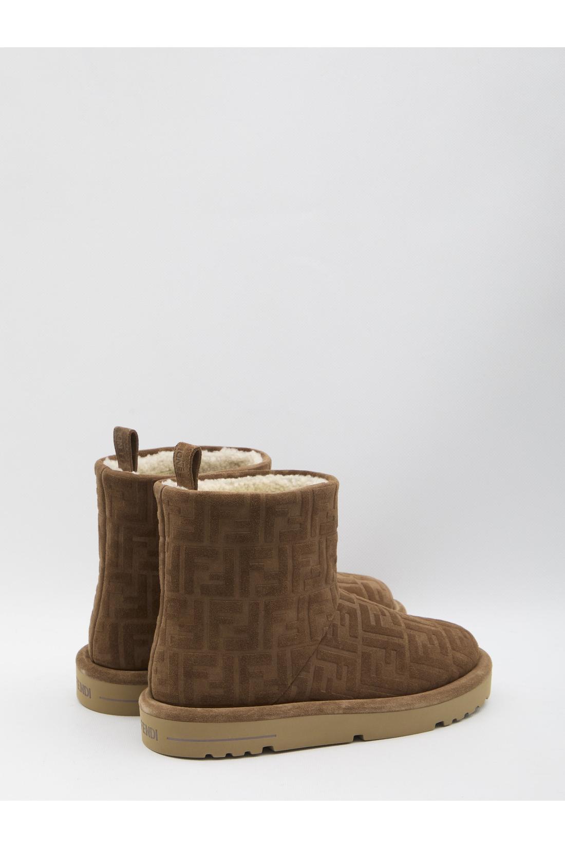 Fendi-OUTLET-SALE-FF boots in suede-ARCHIVIST