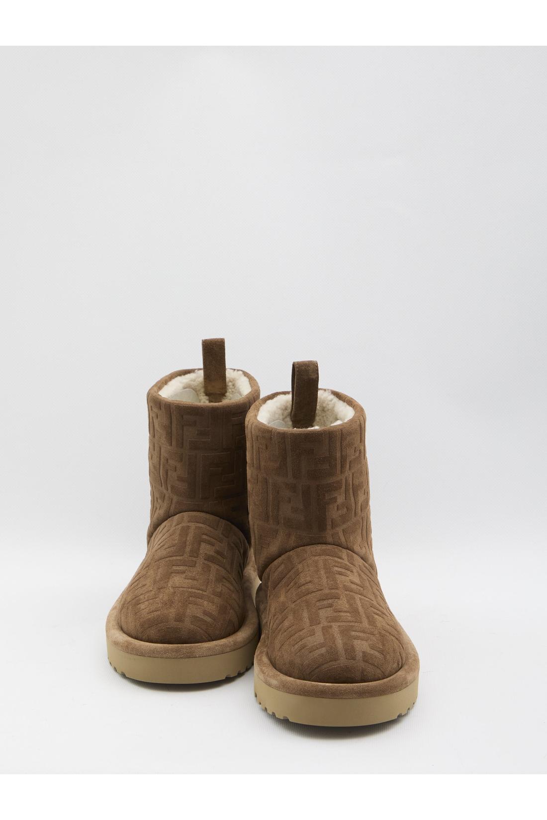 Fendi-OUTLET-SALE-FF boots in suede-ARCHIVIST