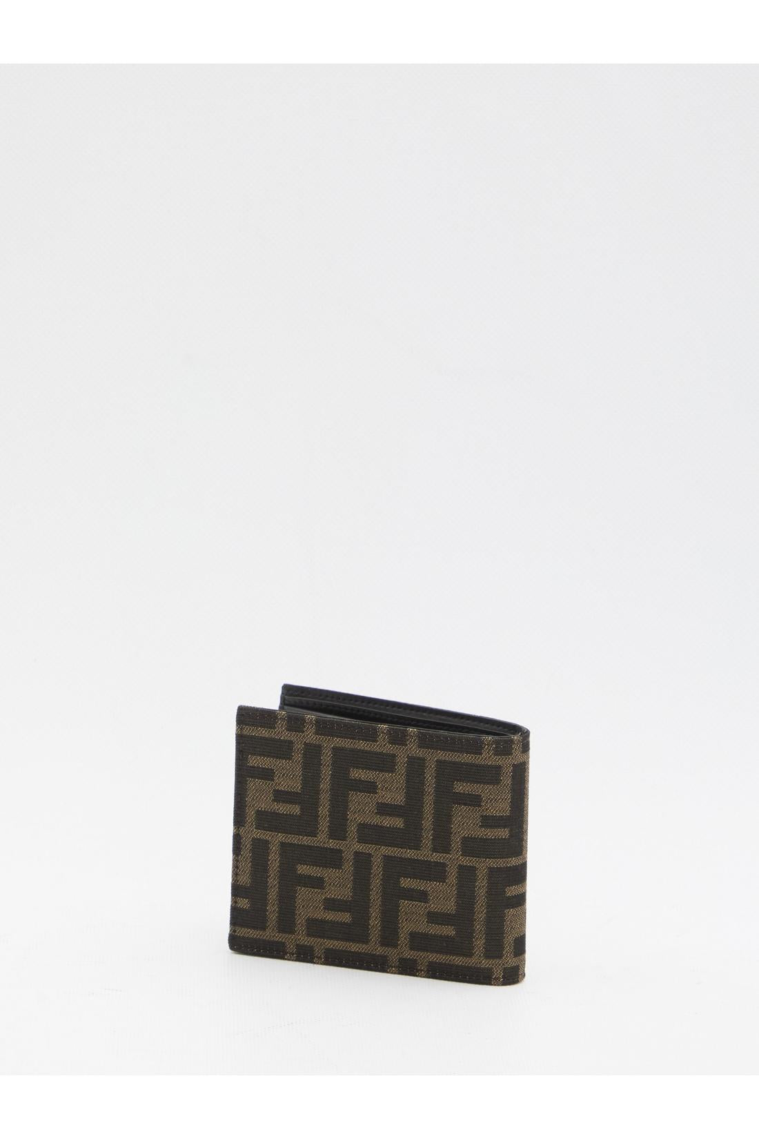 Fendi-OUTLET-SALE-FF jacquard Bi-fold wallet-ARCHIVIST