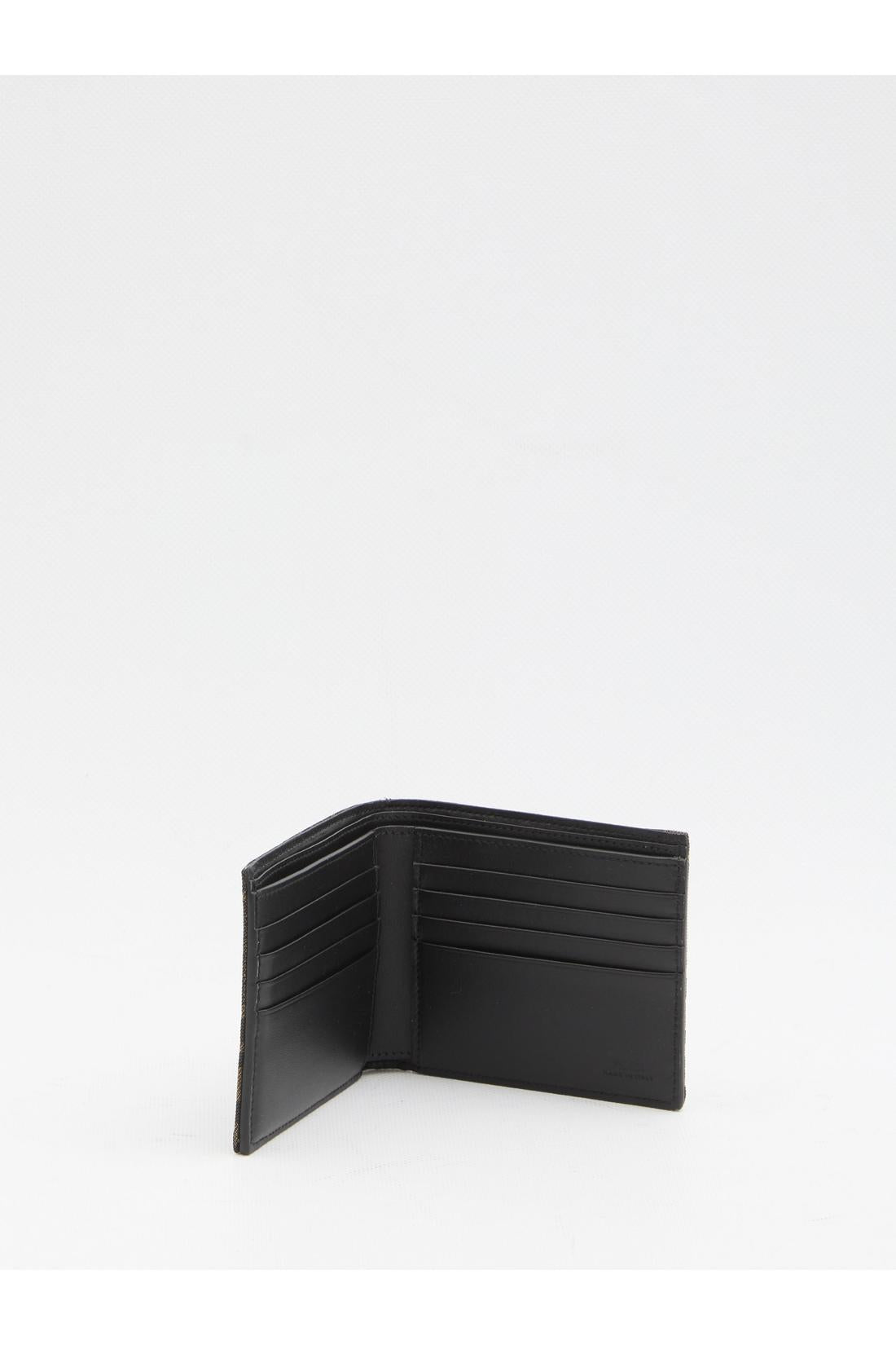 Fendi-OUTLET-SALE-FF jacquard Bi-fold wallet-ARCHIVIST