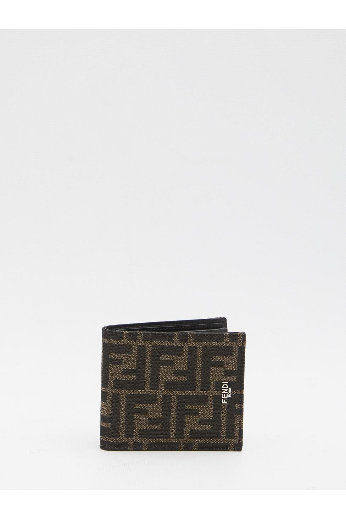 Fendi-OUTLET-SALE-FF jacquard Bi-fold wallet-ARCHIVIST