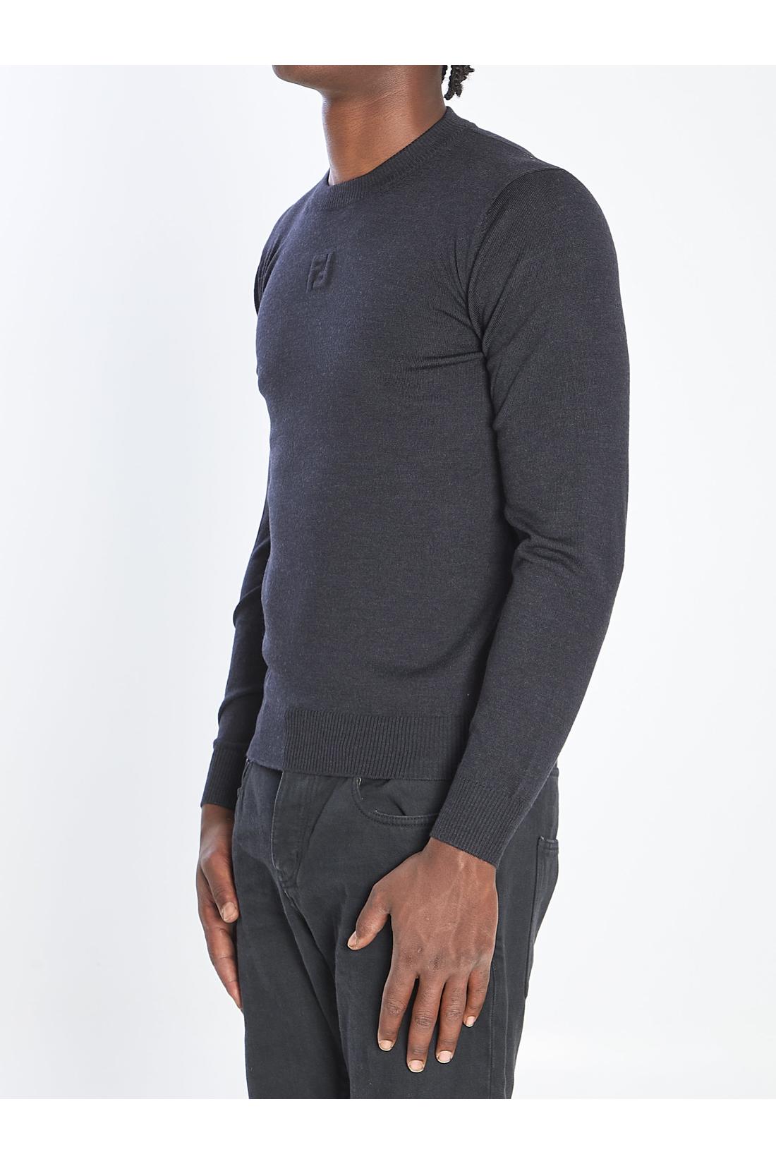 Fendi-OUTLET-SALE-FF pullover in virgin wool-ARCHIVIST