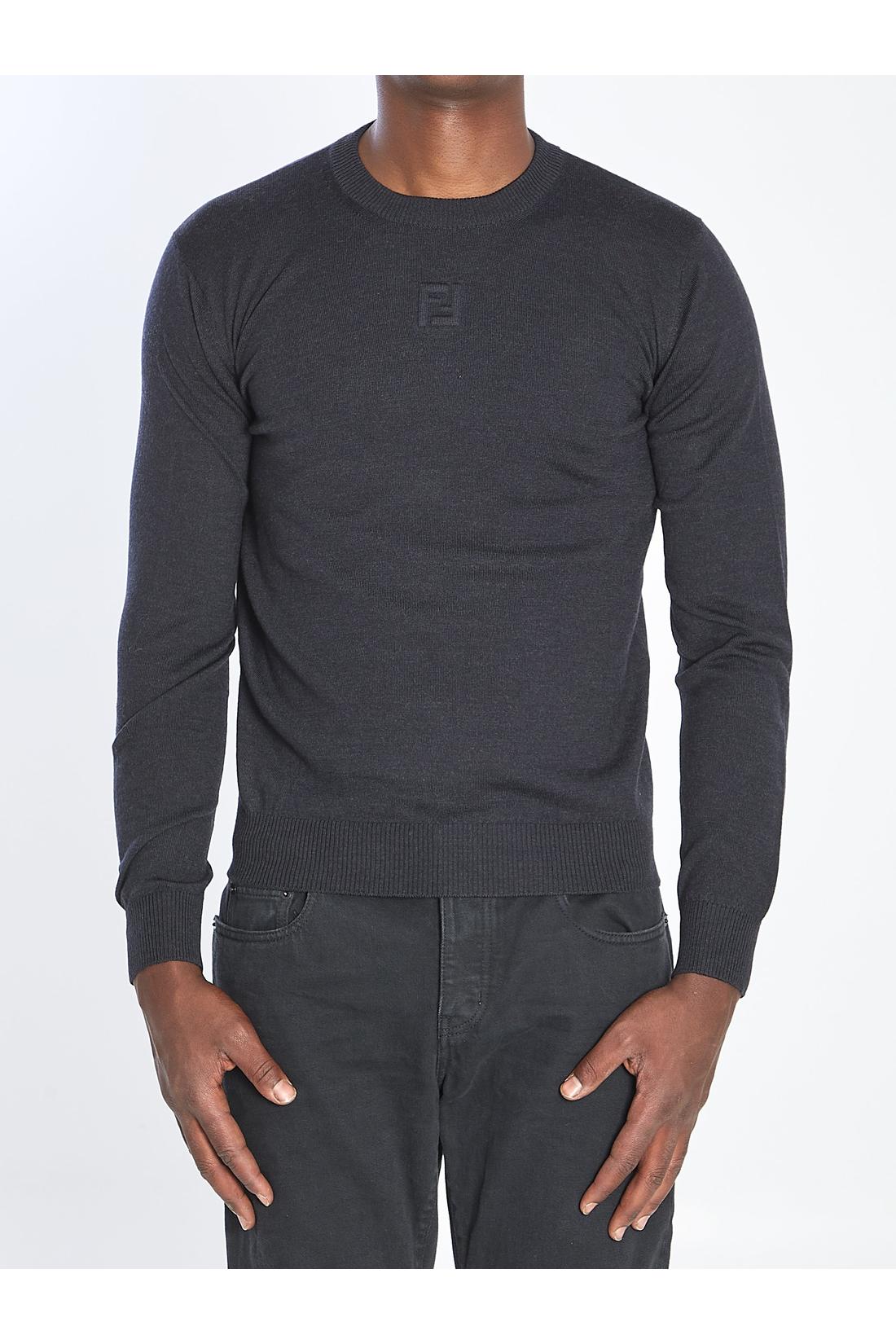 Fendi-OUTLET-SALE-FF pullover in virgin wool-ARCHIVIST