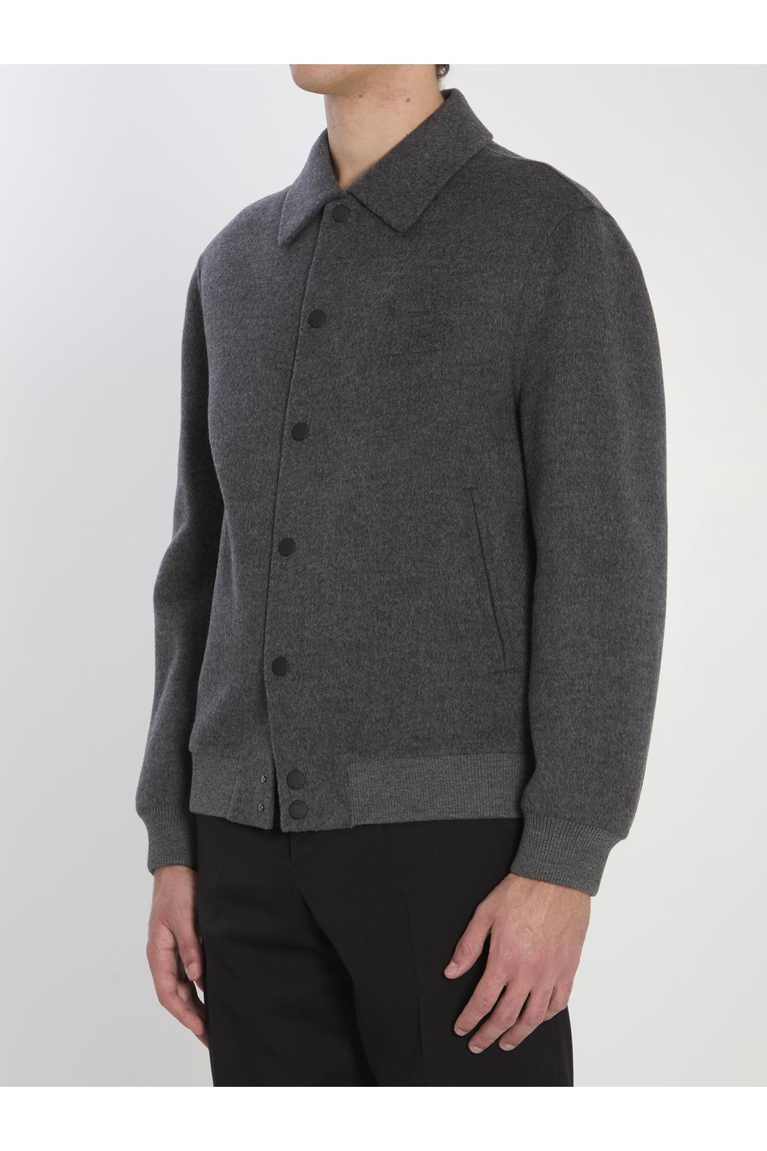 Fendi-OUTLET-SALE-FF wool bomber jacket-ARCHIVIST