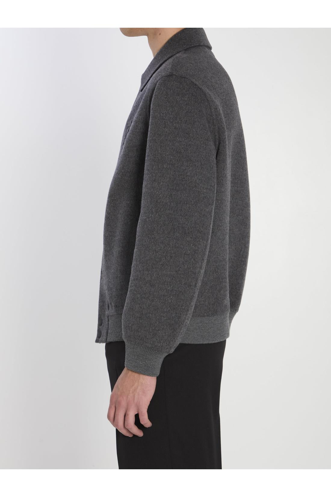 Fendi-OUTLET-SALE-FF wool bomber jacket-ARCHIVIST