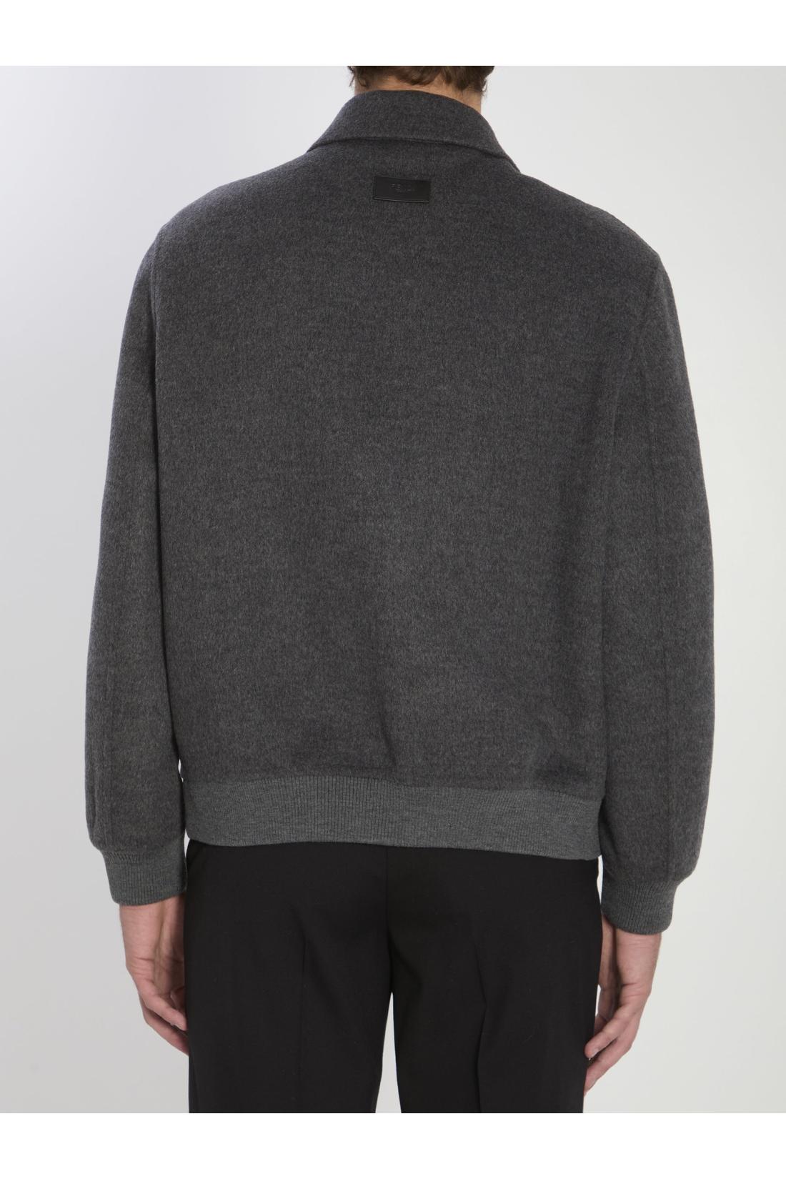 Fendi-OUTLET-SALE-FF wool bomber jacket-ARCHIVIST