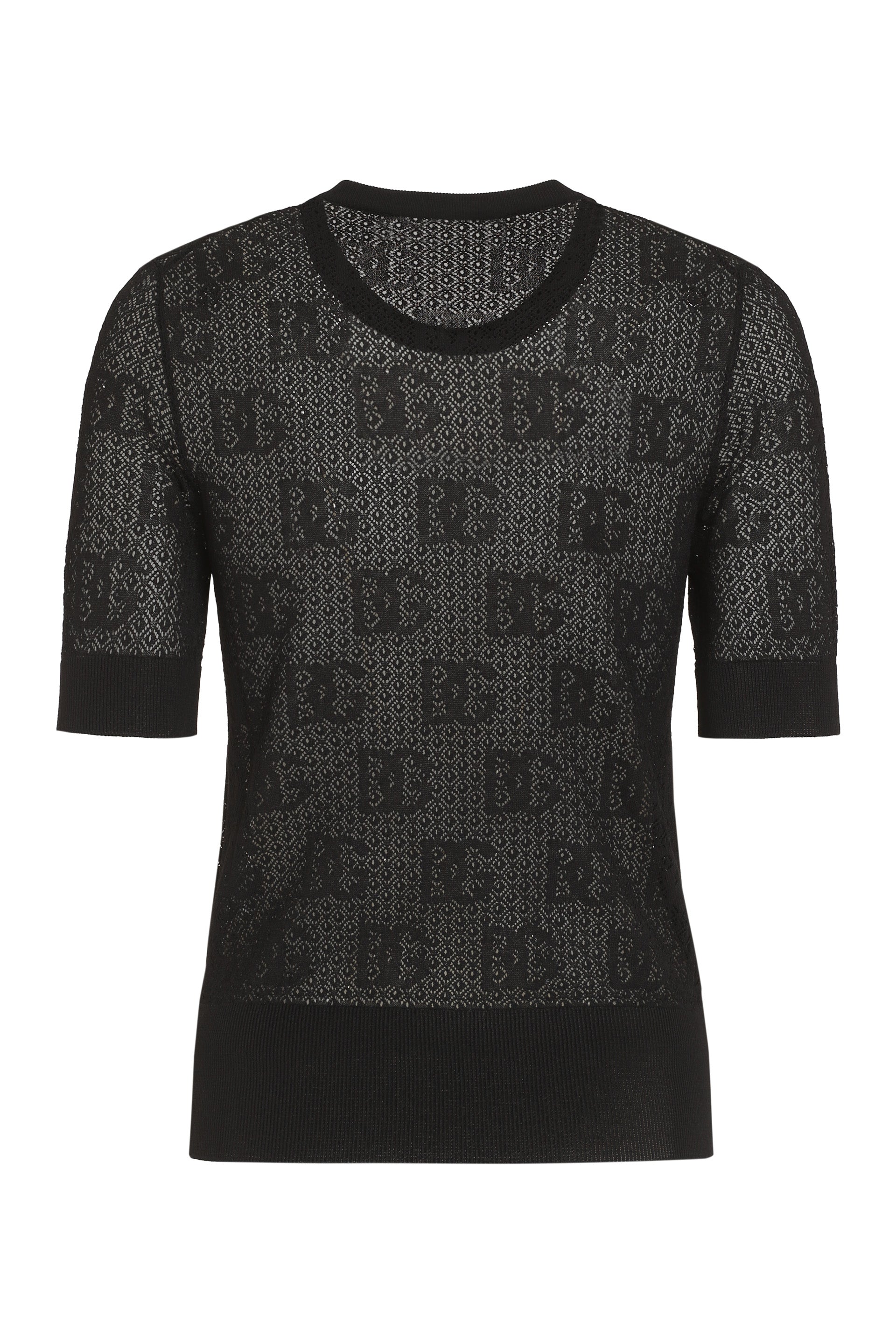 Dolce & Gabbana-OUTLET-SALE-Jacquard knit t-shirt-ARCHIVIST