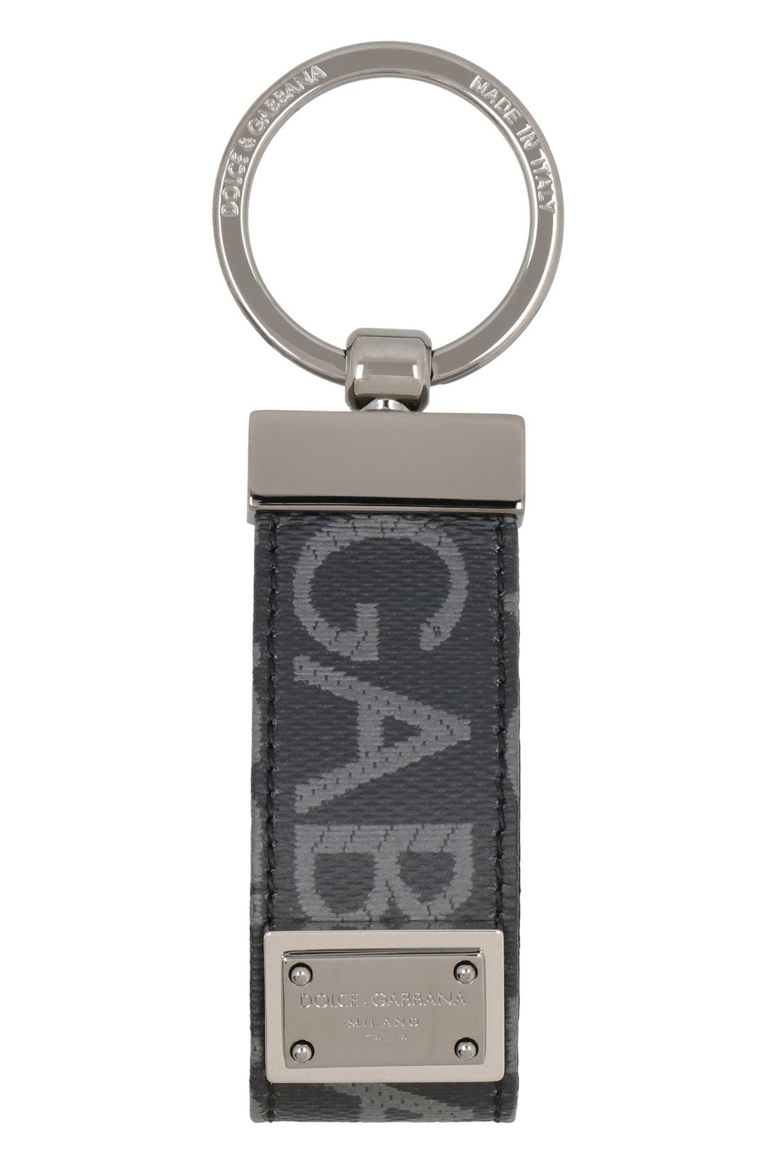 Dolce & Gabbana-OUTLET-SALE-Fabric key ring with logo-ARCHIVIST