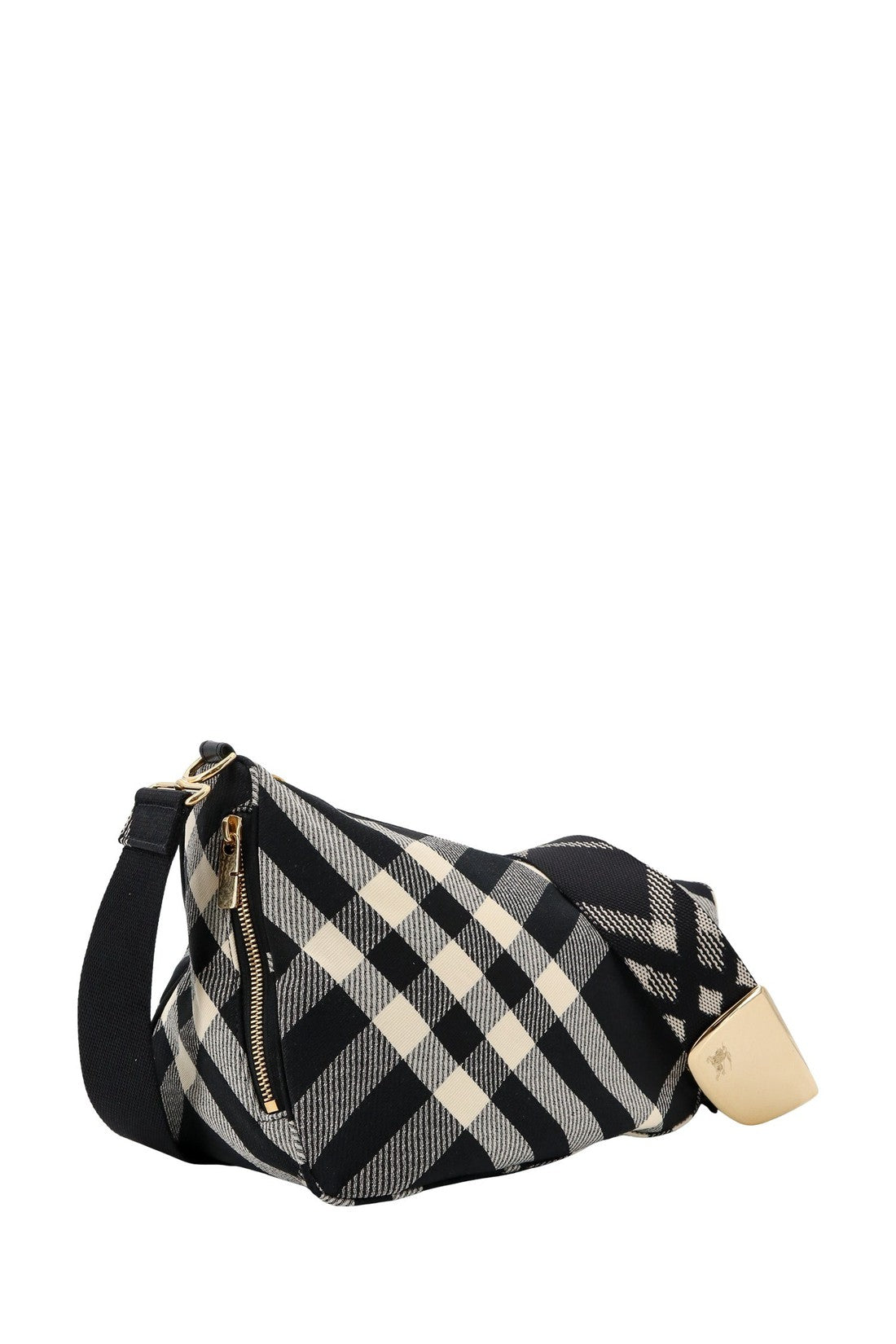 BURBERRY-OUTLET-SALE-Fabric shoulder bag with Burberry Check motif-ARCHIVIST