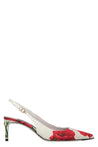 Dolce & Gabbana-OUTLET-SALE-Fabric slingback pumps-ARCHIVIST