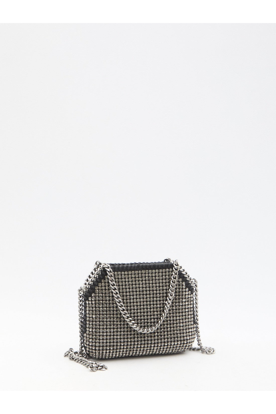 STELLA MCCARTNEY-OUTLET-SALE-Falabella crystal mesh mini tote bag-ARCHIVIST