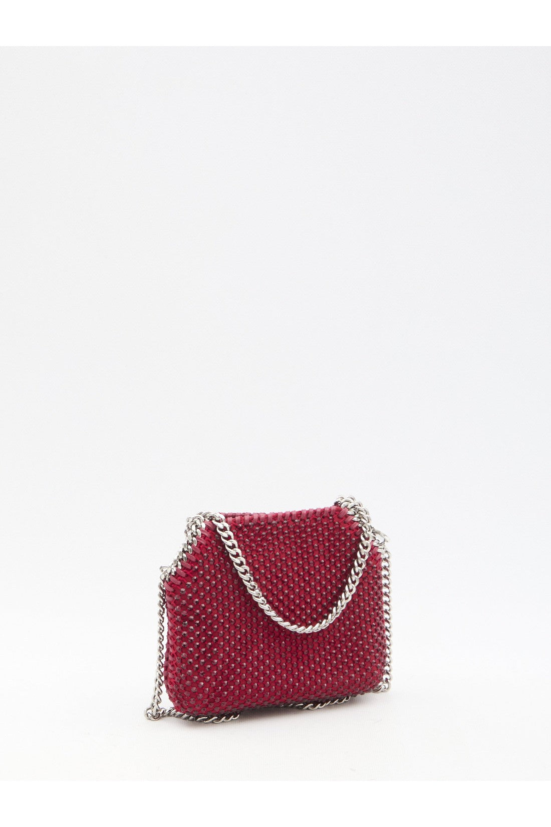 STELLA MCCARTNEY-OUTLET-SALE-Falabella crystal mesh mini tote bag-ARCHIVIST