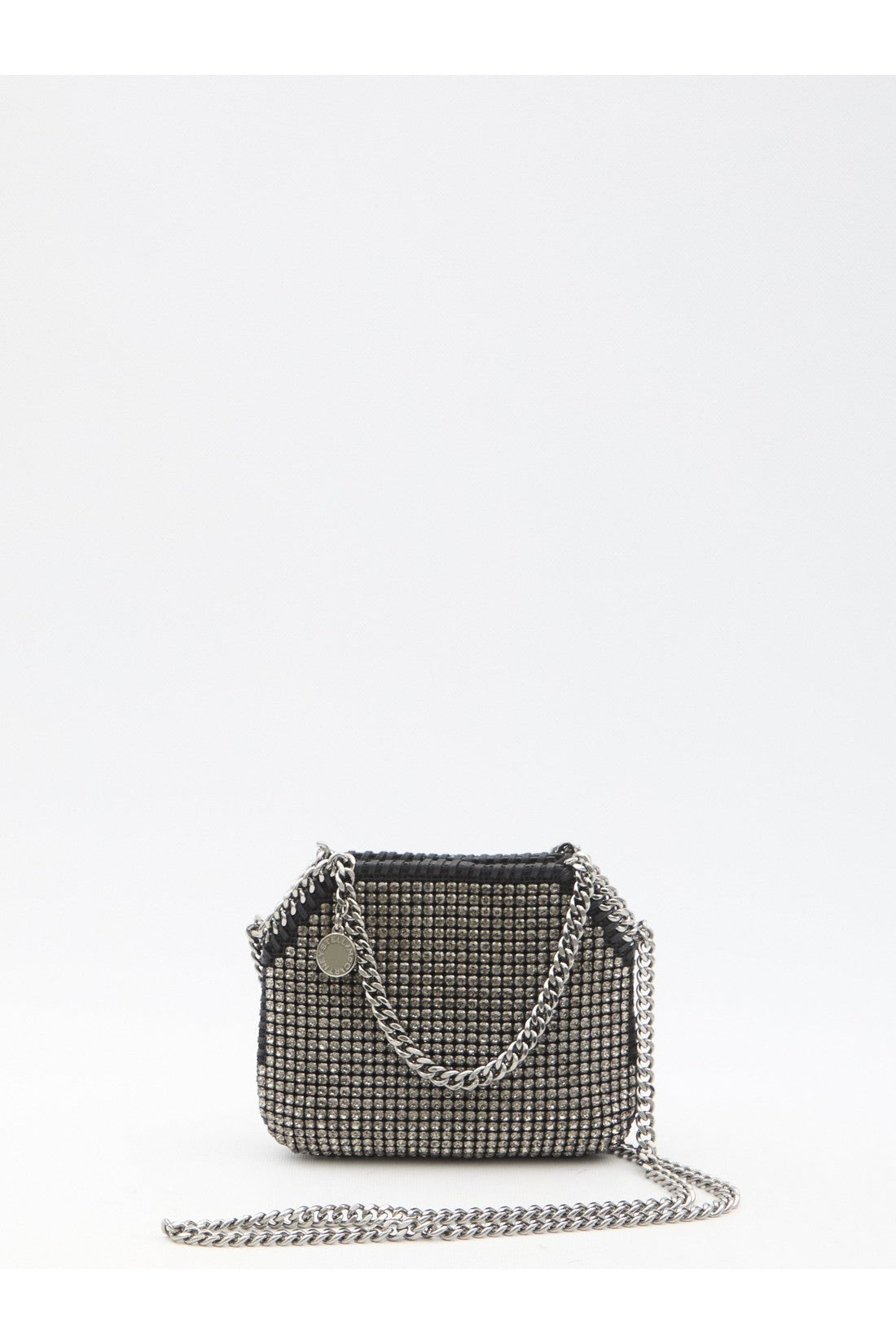 STELLA MCCARTNEY-OUTLET-SALE-Falabella crystal mesh mini tote bag-ARCHIVIST