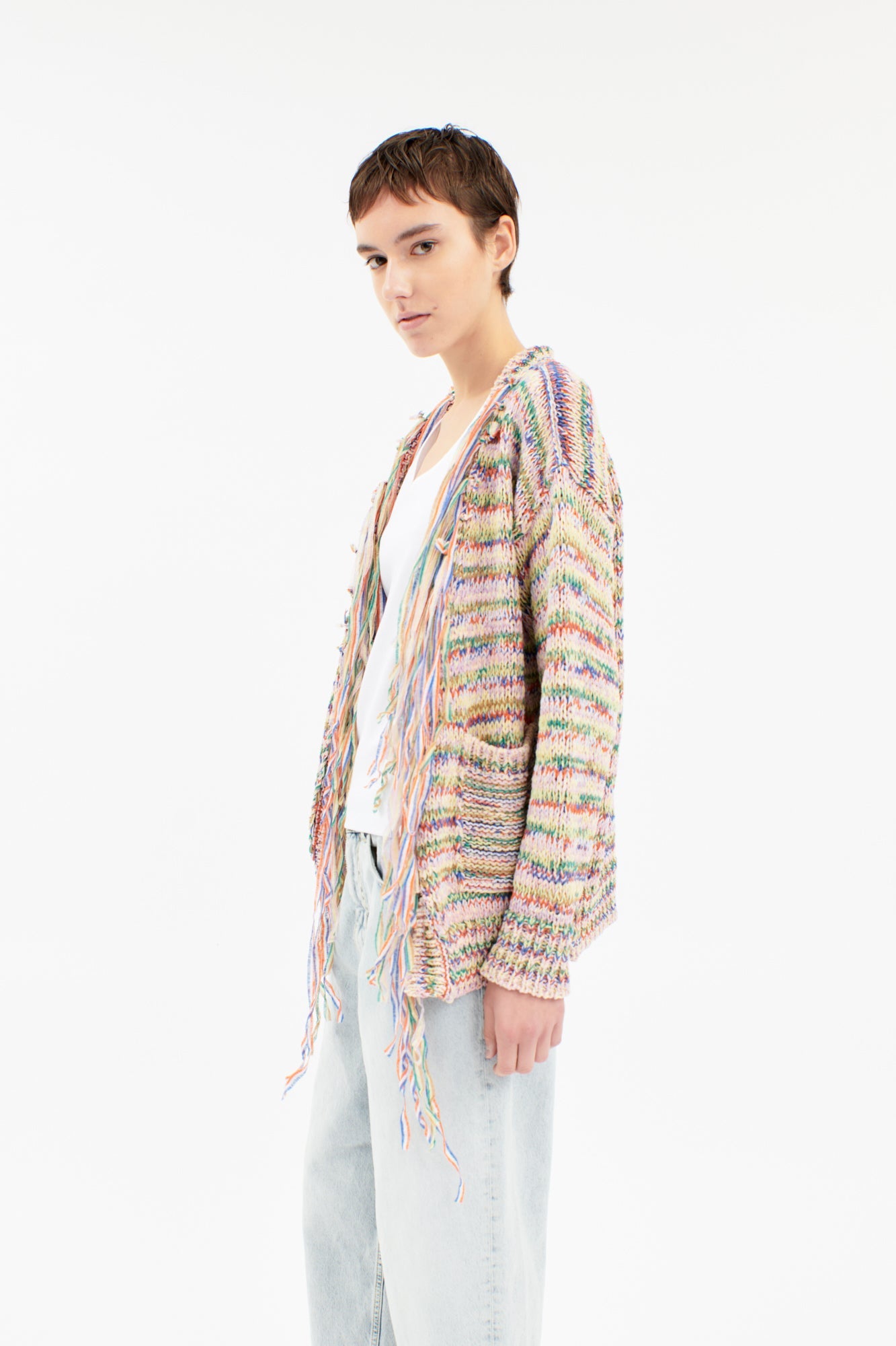 Odeeh-Fancy Cable Cardigan, Multicolor-Strick & Pullover-Black-Deal-Outlet-by-ARCHIVIST