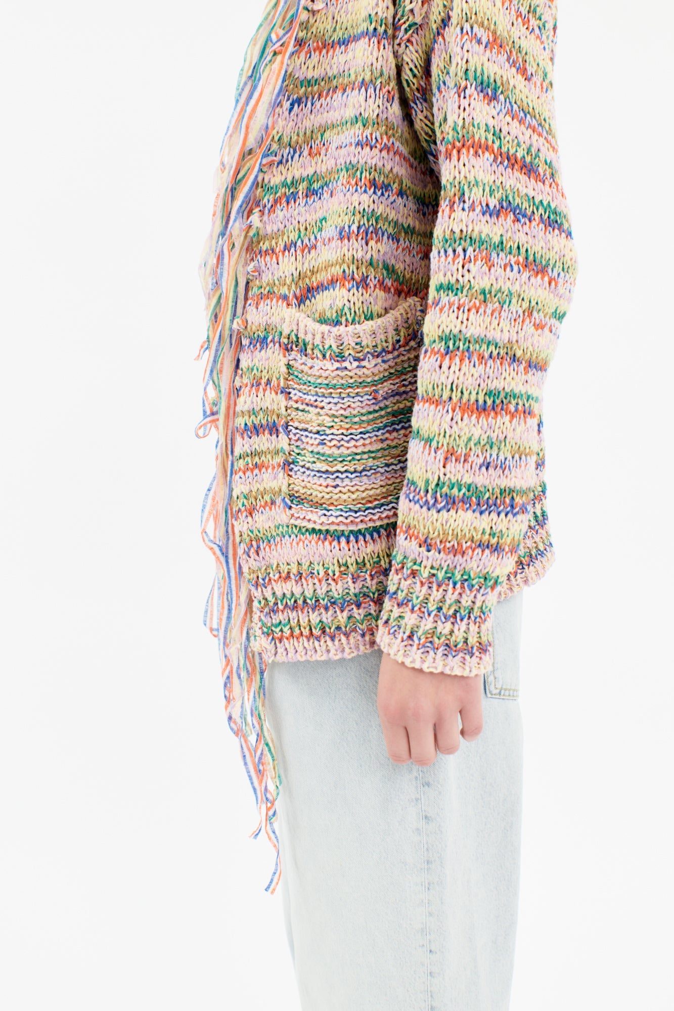 Odeeh-Fancy Cable Cardigan, Multicolor-Strick & Pullover-Black-Deal-Outlet-by-ARCHIVIST