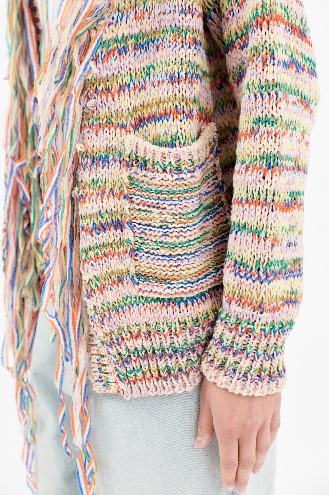 Odeeh-Fancy Cable Cardigan, Multicolor-Strick & Pullover-Black-Deal-Outlet-by-ARCHIVIST