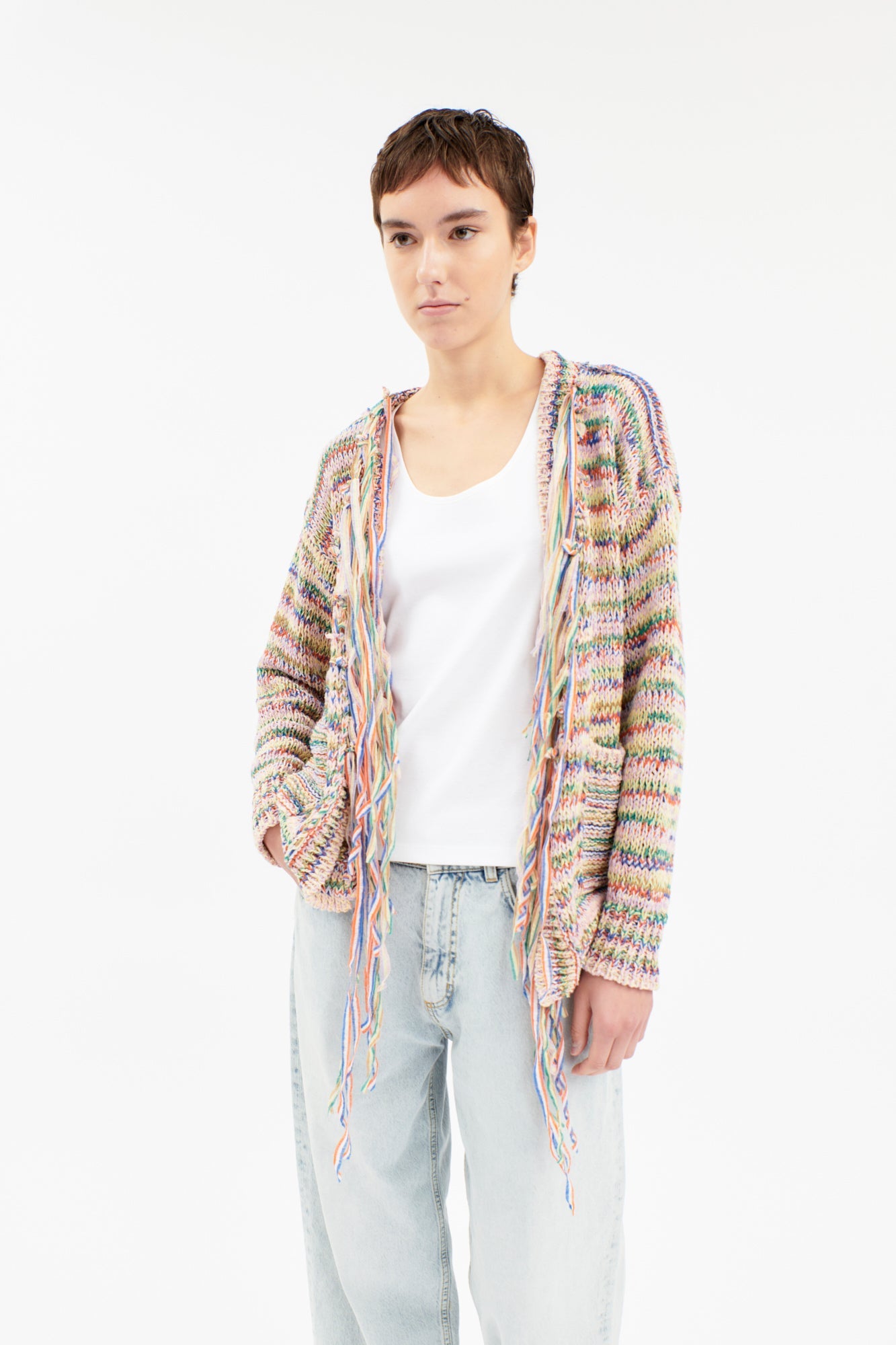 Odeeh-Fancy Cable Cardigan, Multicolor-Strick & Pullover-Black-Deal-Outlet-by-ARCHIVIST