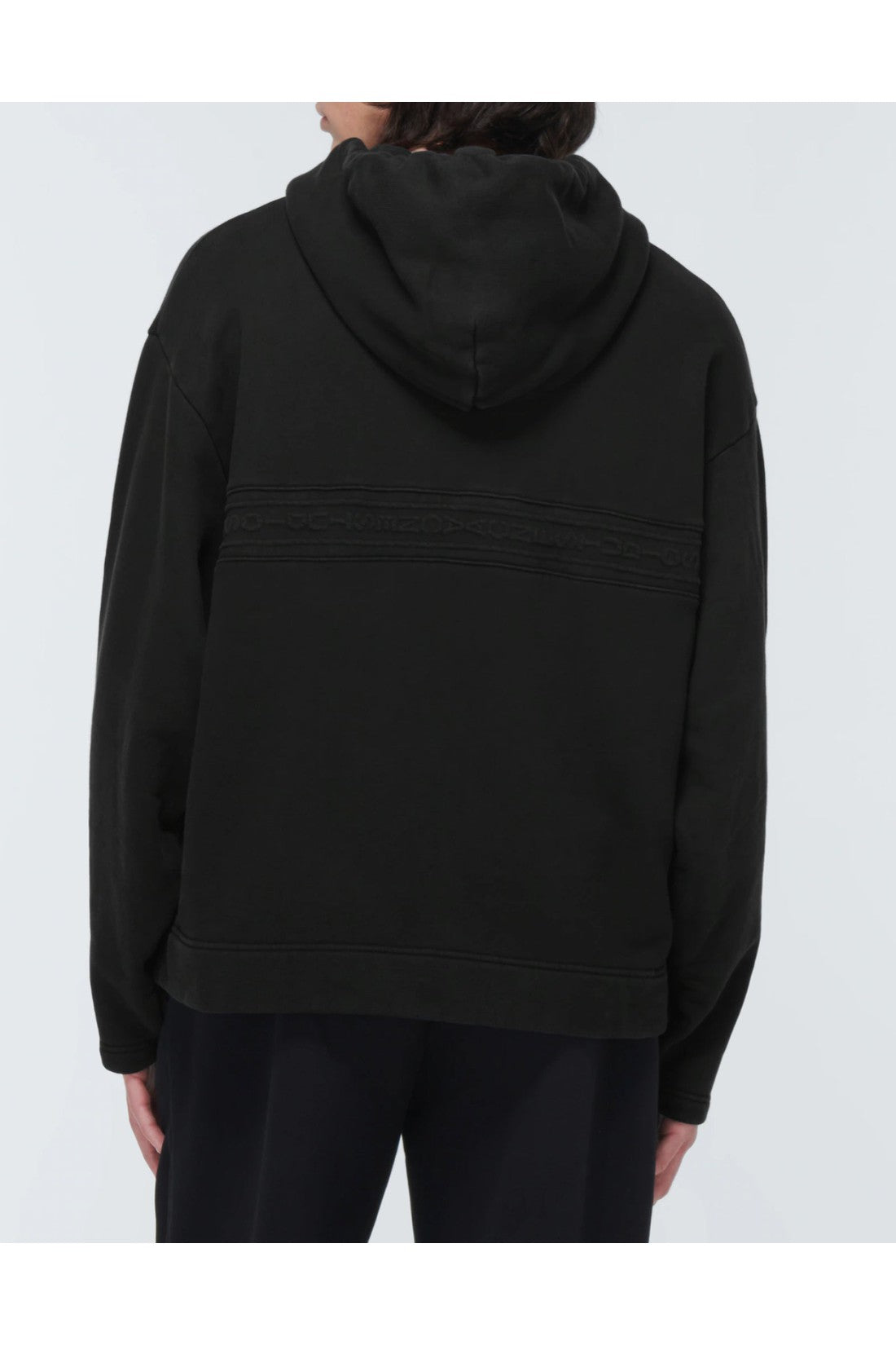 Acne Studios-OUTLET-SALE-Farmy Chain Rib Logo Tape Hoodie-ARCHIVIST