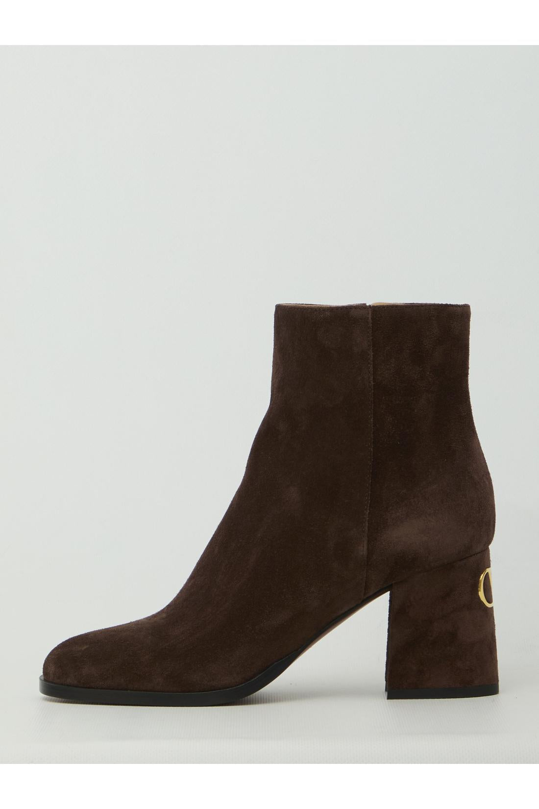 Valentino garavani-OUTLET-SALE-Fawcette ankle boots in suede-ARCHIVIST